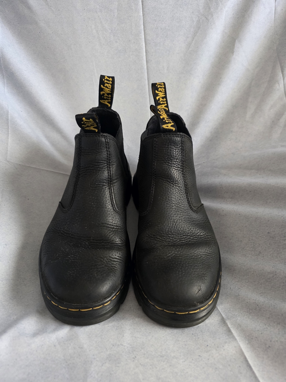 Dr. Martens Unisex Black Leather Chelsea Work Boots